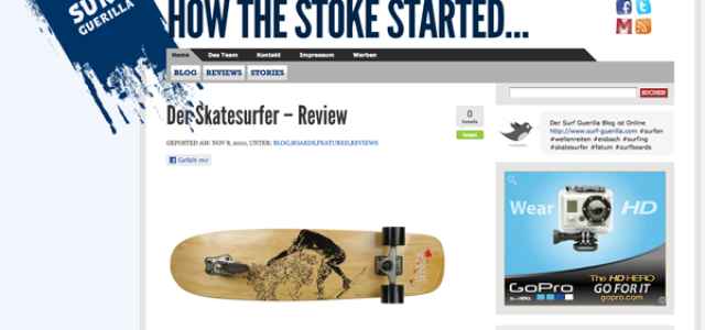 Skatesurfer bei Surf-Guerilla